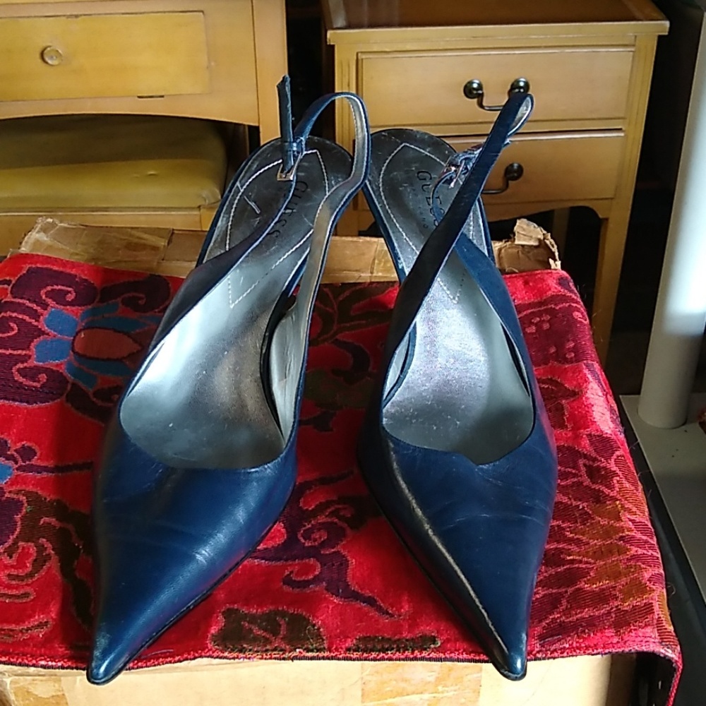 Guess Navy Sling Backs